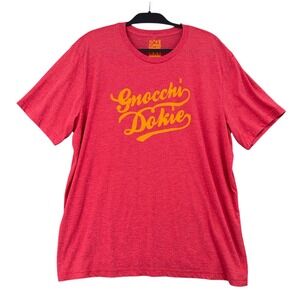 Flavour Gallery Alton Brown Gnocchi Dokie Graphic T-Shirt XXL Red Made in USA